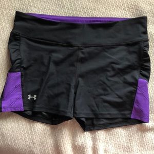 Purple and black spandex